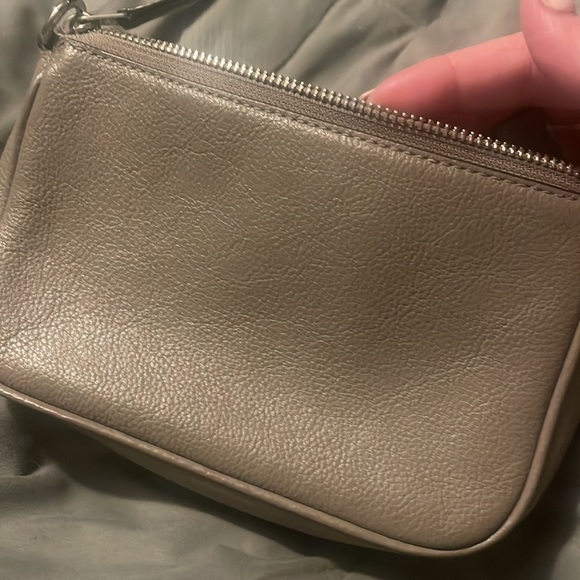 Coach gunmetal studded,gray leather wristlet/small clutch - Picture 6 of 11